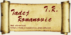 Tadej Romanović vizit kartica